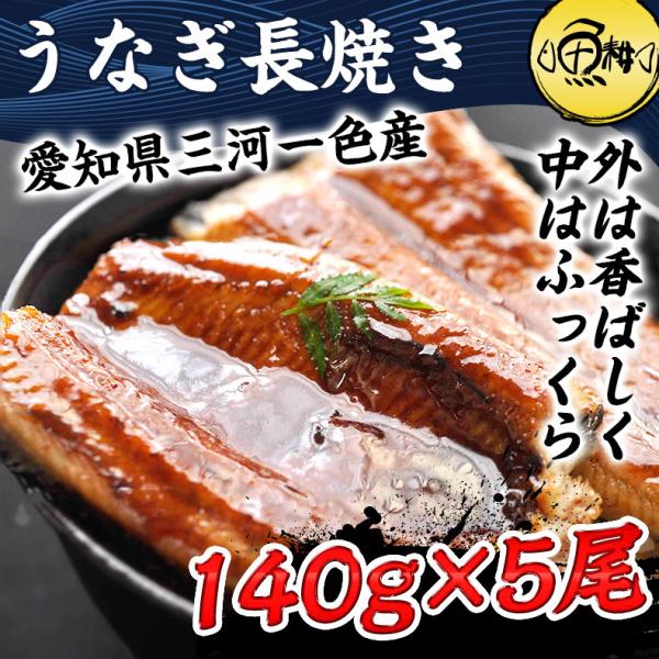うなぎ ギフト 国産 愛知県三河一色産 兼光 うなぎ蒲焼長焼き 約140g×5尾セット 【鰻/蒲焼き/国内産/贈答/プレゼント】
