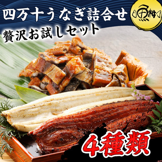 ウナギ 国産 母の日 ギフト 四万十うなぎ 詰合せ 4種類セット 日本最後の清流、四万十川の恵みで育った自慢のウナギ 【うなぎ/鰻/詰め合わせ/国内産/土用の丑/蒲焼き/素焼き/白焼き/贈答/プレゼント】