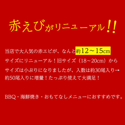 アルゼンチン産 天然 有頭 赤えび 2kg 新鮮船上凍結だから刺身でも焼きでも風味バツグンの生赤エビ 【あかえび/赤海老/BBQ/海鮮/バーベキュー】【父の日/食べ物/ギフト/贈答】