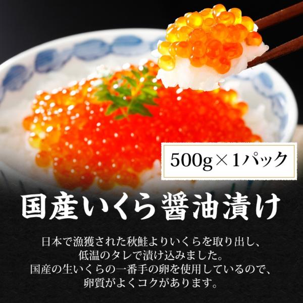 いくら 醤油漬け 国産 北海道産 食べ比べセット 最高級3特グレード 2024年新物 1kg 500g×2 秋鮭から丹念にほぐした宝石のようなイクラ 【ギフト/プレゼント/贈答/イクラ/お取り寄せ/グルメ/海鮮】