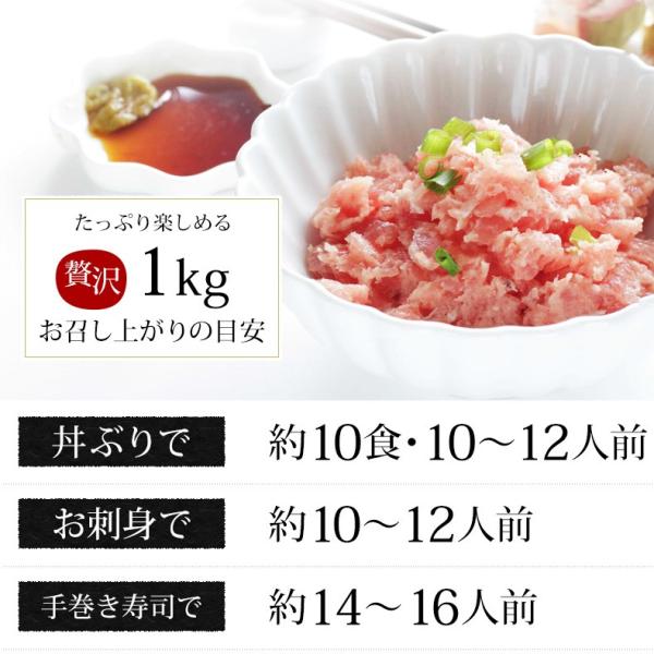 ネギトロ 1kg 100g×10 養殖でも訳ありでもありません！天然めばちマグロ100％使用 【ねぎとろ/まぐろたたき/まぐろ/鮪/マグロ/お取り寄せ/グルメ/海鮮/父の日/食べ物/ギフト/プレゼント/贈答】