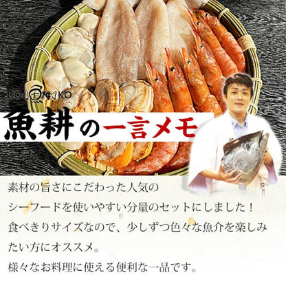 海鮮バーベキューセット 4種 20品 約3人前 BBQ 冷凍 【海鮮/バーベキュー/キャンプ/海鮮焼き/鉄板焼き/食材/魚/海産物/鍋/海鮮鍋セット/海鮮セット/寄せ鍋/ホームパーティー/お取り寄せ】【赤えび/エビ/海老/かき/カキ/牡蠣/ボイルほたて/ホタテ/帆立/イカ/いか】