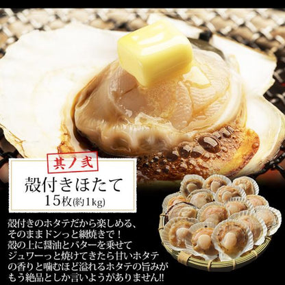 海鮮バーベキューセット 3種 合計約3kg BBQ 冷凍 【海鮮/バーベキュー/キャンプ/海鮮焼き/鉄板焼き/食材/魚/貝/海産物/鍋/海鮮鍋セット/海鮮セット/寄せ鍋/ホームパーティー/お取り寄せ】【赤えび/エビ/海老/ほたて/ホタテ/帆立/殻付き/牡蠣/カキ/カンカン焼き】