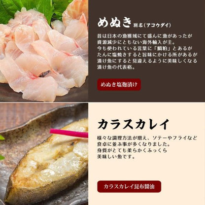 漬け魚 6切 詰め合わせ  ギフト 西京漬け 魚 粕漬け 塩麹 ねぎ味噌漬け 【北海道/切り身/鮭/さけ/サケ/銀だら/カレイ/ひらす/めぬき】【セット/プレゼント/贈答】